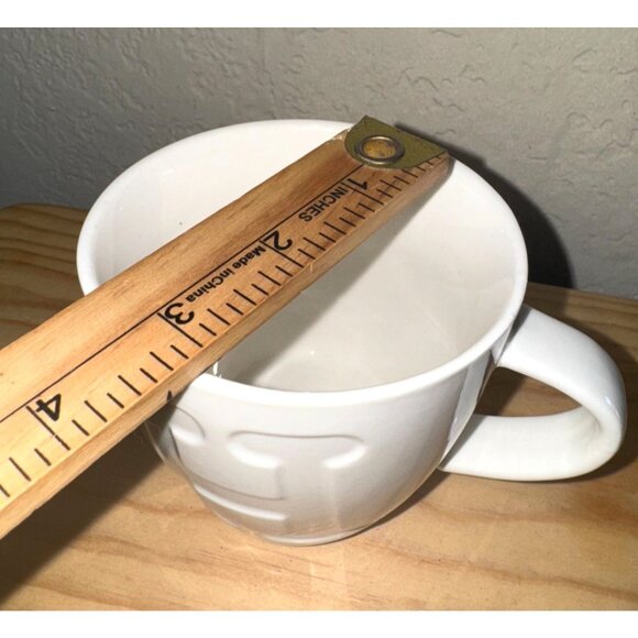 Keith Brymer Jones Alphabet Mug H Embossed White Ceramic 4 Inches - Picture 6 of 7